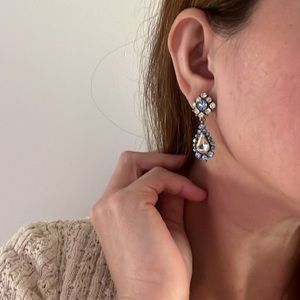 🌸🌸 2 for $20 Aquamarine Rhinestone Dangle Teardrop Earrings